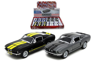 Kinsmart 1:38 1967 Shelby Gt500 Stripes 4.8 Kt5372d Display Tray Set Of 12- Diecast