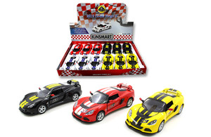 Kinsmart 1:32 2012 Lotus Exige S Stripes (kt5361df) Display Tray Set Of 12- Diecast