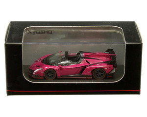 Kyosho 1:64 Lamborghini Veneno Roadster (magenta / Red Line)- Diecast