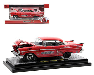 M2 Machines 1:24 Mr. Gasket Co. 1957 Chevrolet 210 Hardtop (red)- Diecast