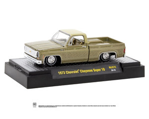 M2 Machines 1:64 1973 Chevrolet Cheyenne Super 10 Pickup Truck Lowriders Limited Edition Gold Mijo Exclusives- Diecast M2 Machines 1:64 1973 Chevrolet Cheyenne Super 10 Pickup Truck Lowriders Limited Edition Gold Mijo Exclusives- Diecast