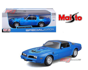 Maisto 1:18 1978 Pontiac Firebird Trans Am Blue Special Edition- Diecast