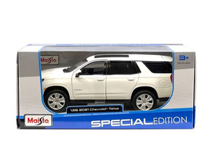 Maisto 1:26 2021 Chevrolet Tahoe White Special Edition- Diecast