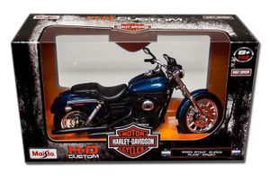 Maisto 1:12 2013 Harley-davidson Dyna Super Glide Sport Blue H-d Custom Motorcycles- Diecast