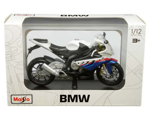 Maisto 1:12 Bmw S 1000 Rr W/ Stand White- Motorcycles- Diecast