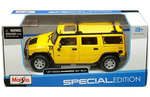 Maisto 1:27 W/b Special Edition 2003 Hummer H2 Suv (yellow)- Diecast