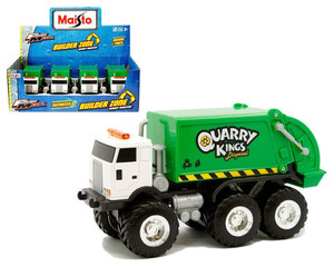 Mt D/t Fm Builder Zone Monster Garbage Truck Grn- Diecast