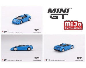 Mini Gt 1:64 Bugatti Eb110 Gt Blu Bugatti Mijo Exclusives- Diecast Mini Gt 1:64 Bugatti Eb110 Gt Blu Bugatti Mijo Exclusives- Diecast