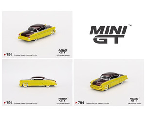 Mini Gt 1:64 1954 Lincoln Capri Custom Hot Rod Lime Yellow Mijo Exclusives- Diecast