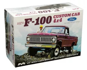 Moebius Models 1:25 1970 Ford F-100 Custom Cab 4ã4 Model Kit- Diecast Moebius Models 1:25 1970 Ford F-100 Custom Cab 4ã4 Model Kit- Diecast