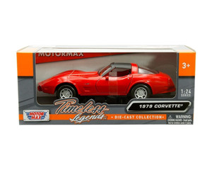 Motormax 1:24 1979 Chevrolet Corvette Red Timeless Legends- Diecast Motormax 1:24 1979 Chevrolet Corvette Red Timeless Legends- Diecast