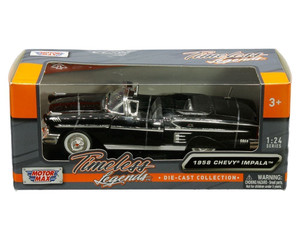 Motormax 1:24 1958 Chevrolet Impala Convertible Timeless Legends- Diecast