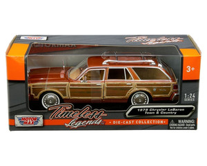 Motormax 1:24 1979 Chrysler Lebaron Town & Country Tan Timeless Classics- Diecast