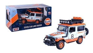 Motormax 1:24 Toyota Fj40 Land Cruiser Gulf Livery #8 Limited 2,400 Pcs Mijo Exclusives- Diecast
