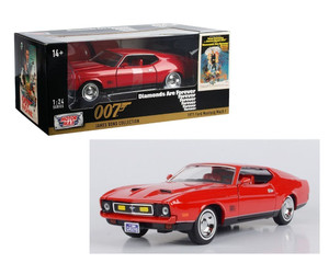 Motormax 1:24 1971 Ford Mustang Mach I Red James Bond Collection Diamonds Are Forever- Diecast