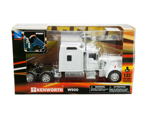 New Ray 1:32 Kenworth W900 White Tractor Cab Only Longhauler- Diecast New Ray 1:32 Kenworth W900 White Tractor Cab Only Longhauler- Diecast