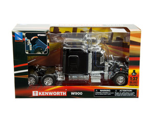New Ray 1:32 Kenworth W900 Black Tractor Cab Only Longhauler- Diecast