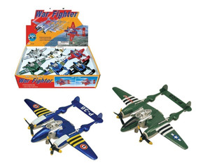 War Fighter 5.7 Aircraft 6 Colors Display Tray Set Of 12- Diecast