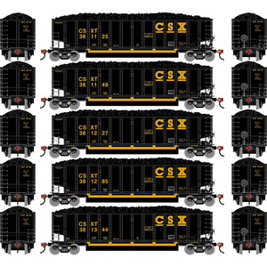 Athearn - N ATH Bethgon Coalporter w/Coal Load, CSXT #381125/381149/381227/381285/381344 (5) - -2308 Athearn - N ATH Bethgon Coalporter w/Coal Load, CSXT #381125/381149/381227/381285/381344 (5) - -2308
