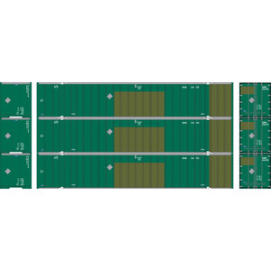 Athearn - HO ATH 53' Stoughton Container, EMHU #244700/244723/244756 (3) - -2321 Athearn - HO ATH 53' Stoughton Container, EMHU #244700/244723/244756 (3) - -2321