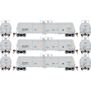 Athearn - HO ATH 30K Ethanol Tank Car, CHVX #295016/295020/295031 (3) - -2402 Athearn - HO ATH 30K Ethanol Tank Car, CHVX #295016/295020/295031 (3) - -2402