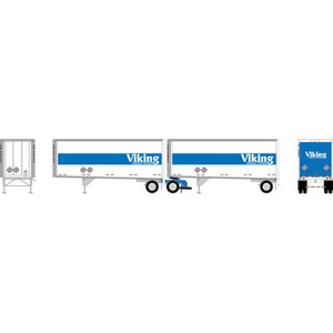 Athearn - HO ATH 28' Wedge Trailers w/Dolly, Viking Trailers #28 28473/28 28838; Dolly #3308343 - -2460 Athearn - HO ATH 28' Wedge Trailers w/Dolly, Viking Trailers #28 28473/28 28838; Dolly #3308343 - -2460