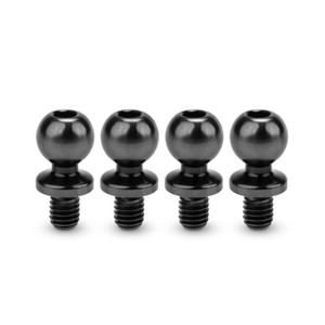Jconcepts - JCI, 5.5 x 4mm revolved titanium ball-stud, stealth black, 4pc - 5140-2