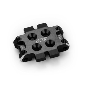 Jconcepts - RC10B7 front bulkhead 0 degree (9.3g), aluminum - black  - 5182-2