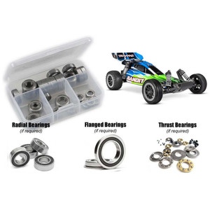RC Screwz - Traxxas Bandit XL 1/10th 2wd (#24254-8) Rubber Shielded Bearing Kit - TRA128R