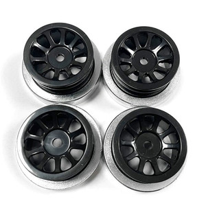 Panda Hobby - 1.0" Wagon Wheels, Black, Fits Tetra 1/18 4x4 (4pcs) - 184041 Panda Hobby - 1.0" Wagon Wheels, Black, Fits Tetra 1/18 4x4 (4pcs) - 184041