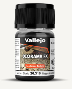Vallejo Acrylic Paints - Vulcan Black 0.1-0.6mm Landscape Dio FX - 26316