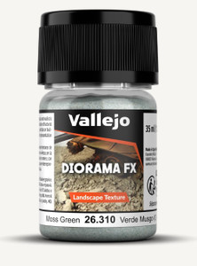 Vallejo Acrylic Paints - Moss Green 0.1-1mm Landscape Diorama FX - 26310