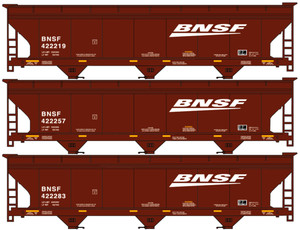 Accurail - HO ACF 3Bay CV Hopper BNSF 3 Car Set - 8177
