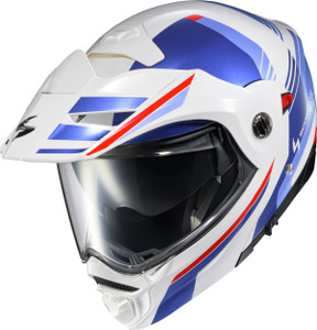 Scorpion Exo - Exo-at960 Modular Helmet Monk White/blue Lg - 96-1205