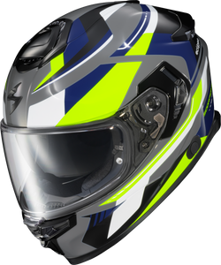 Scorpion Exo - Exo-eclipse Full Face Helmet Lunar Grey/hi-vis/blue Lg - ECL-1125