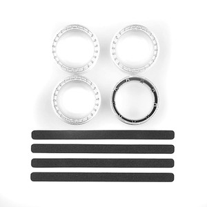 Team Associated - DC10 FT Adjustable Wheel Rims, White - 72244