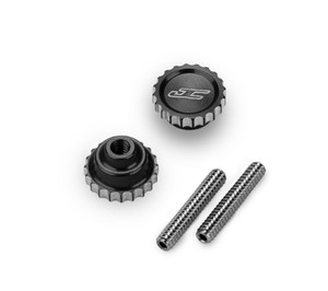 J Concepts - 4-40 Future Thumb Nut with Set Screw, 2pc, Black - 52402 J Concepts - 4-40 Future Thumb Nut with Set Screw, 2pc, Black - 52402