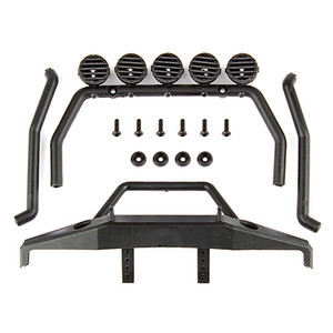 Team Associated - CR12 Roll Bar and Bumper, black - 41067