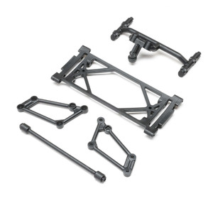 Losi - Front Wing Mount Set, Black: 22S Sprint - -2423 Losi - Front Wing Mount Set, Black: 22S Sprint - -2423