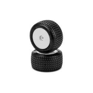 Jconcepts - Dirt Trac Mini - green compound, pre-mounted, white wheels (Fits - Losi Mini-B | Mini-T rear 2.0) - 4120-1221 Jconcepts - Dirt Trac Mini - green compound, pre-mounted, white wheels (Fits - Losi Mini-B | Mini-T rear 2.0) - 4120-1221