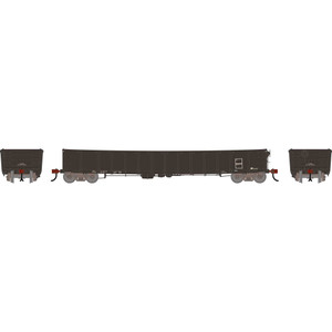 Athearn - HO ATH 52' Mill Gondola, Primed For Grime CarKnocker Data Only Faded Black - -2743
