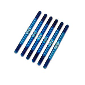 Jconcepts - XRAY XB2 2024 3.5 x 55mm Fin Titanium turnbuckle set, 6pc.  burnt blue  - 2723-1