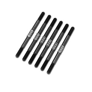 Jconcepts - XRAY XB2 2024 3.5 x 55mm Fin Titanium turnbuckle set, 6pc.  stealth black  - 2723-2