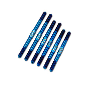 Jconcepts - XRAY XB4 2024 Fin Titanium turnbuckle set, 6pc.  burnt blue  - 2724-1
