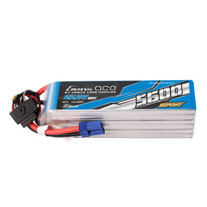 Gens - Gens ace Sport G-Tech 5600mAh 6S 80C 22.2V Lipo Battery Pack with EC5 Plug - 566S80SE5GT Gens - Gens ace Sport G-Tech 5600mAh 6S 80C 22.2V Lipo Battery Pack with EC5 Plug - 566S80SE5GT
