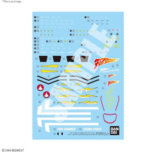 Bandai - Gundam Models - YF-19 Custom Fire Valkyrie Decals - 2691356 Bandai - Gundam Models - YF-19 Custom Fire Valkyrie Decals - 2691356