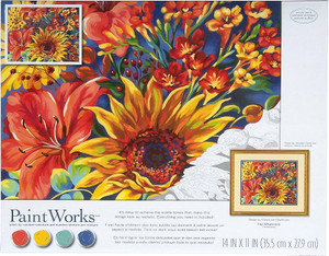 Paintworks Paint by Number - PBN Sunflower on Blue 14 x 11 - 91863 Paintworks Paint by Number - PBN Sunflower on Blue 14 x 11 - 91863