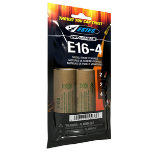 Estes Rockets - E16-4 29mm 2pk Engine Ups Only (1696) - 10033