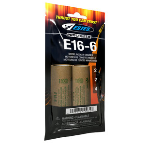 Estes Rockets - E16-6 Engines 2pk (29mm) - 10034 Estes Rockets - E16-6 Engines 2pk (29mm) - 10034
