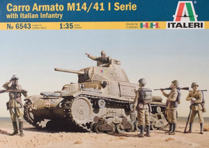 Italeri Model Kits - M14/41 Med Italian Tank 1:35 - 6543 Italeri Model Kits - M14/41 Med Italian Tank 1:35 - 6543